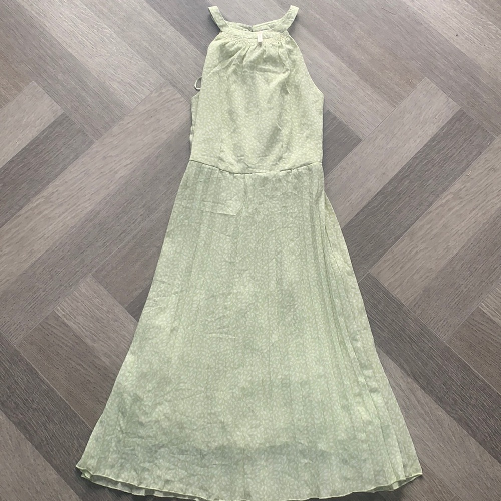 Light Green Floral Print Dress